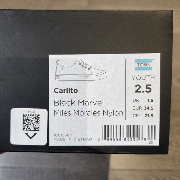 Toms x Marvel spiderman shoes 2.5 youth - Picture 8 of 11